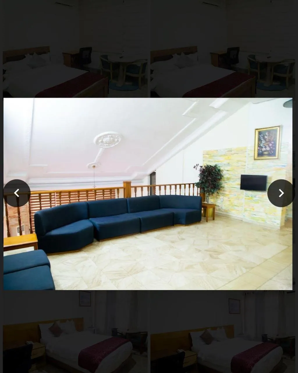 Seating area in Sam's Cottage Hotel