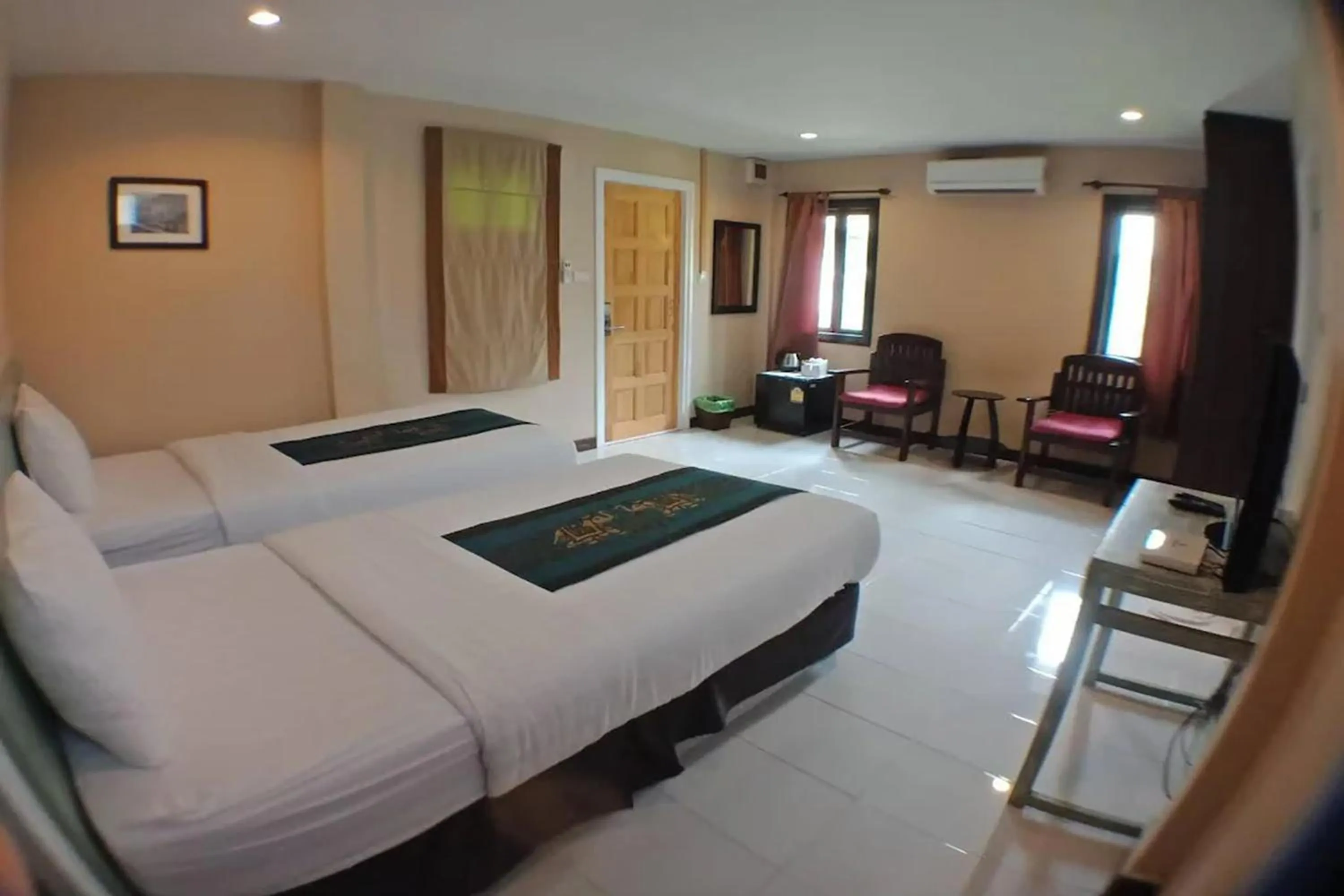 Bed in Doi Tung View Resort