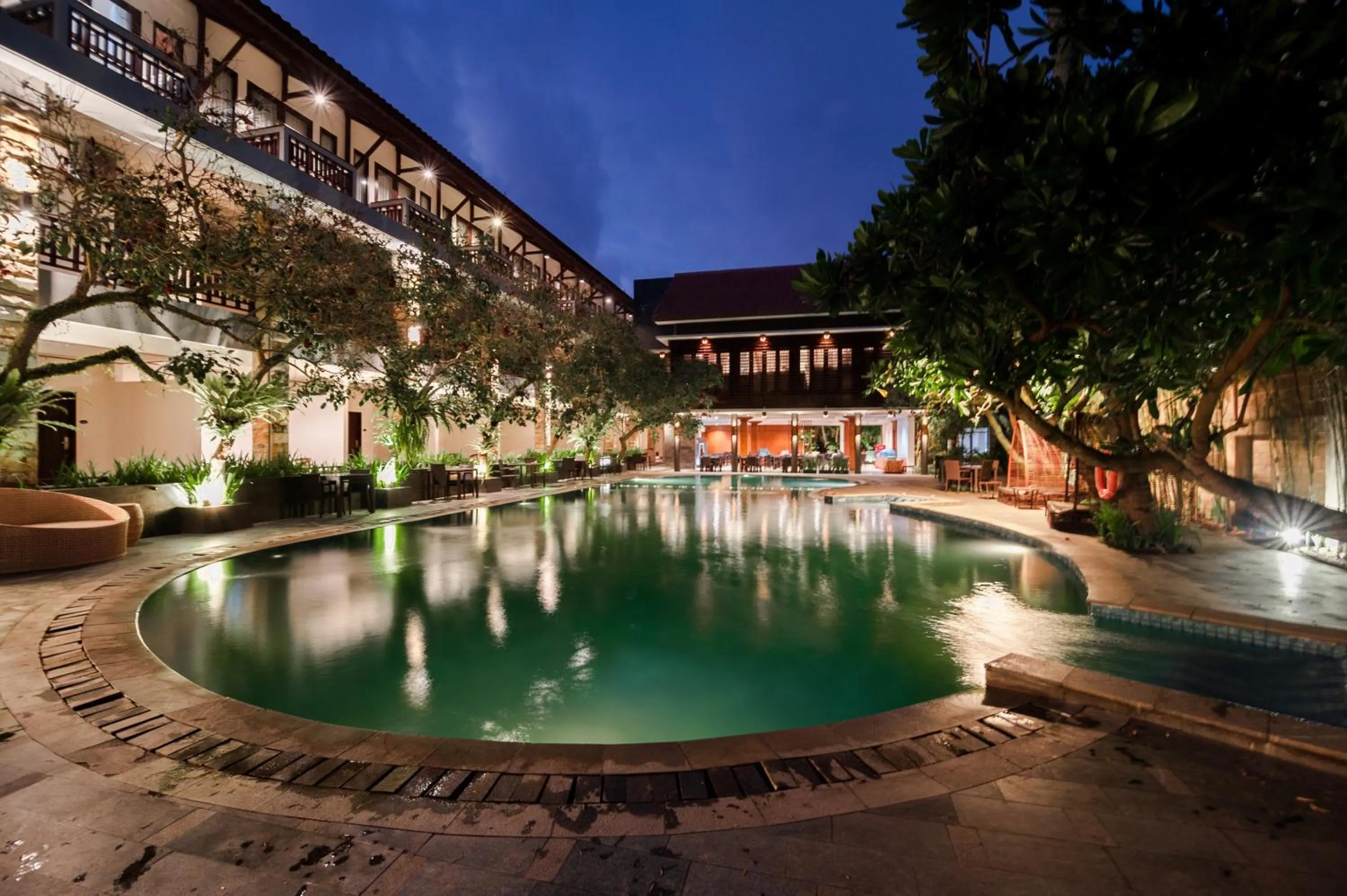 Swimming pool in Surya Kencana Seaside Hotel
