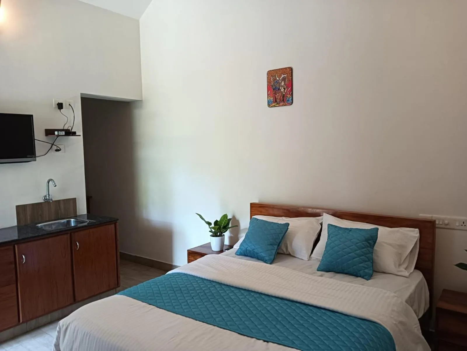 Bedroom, Bed in Om Villa