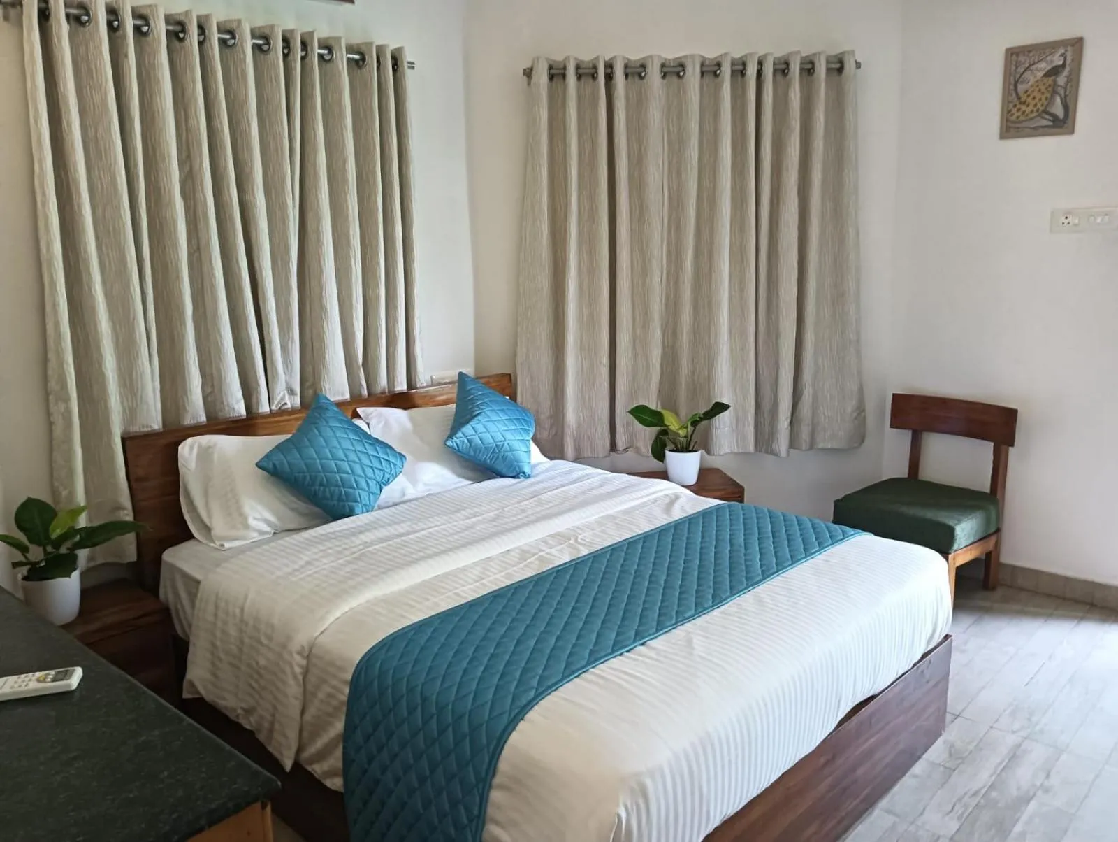 Bedroom, Bed in Om Villa