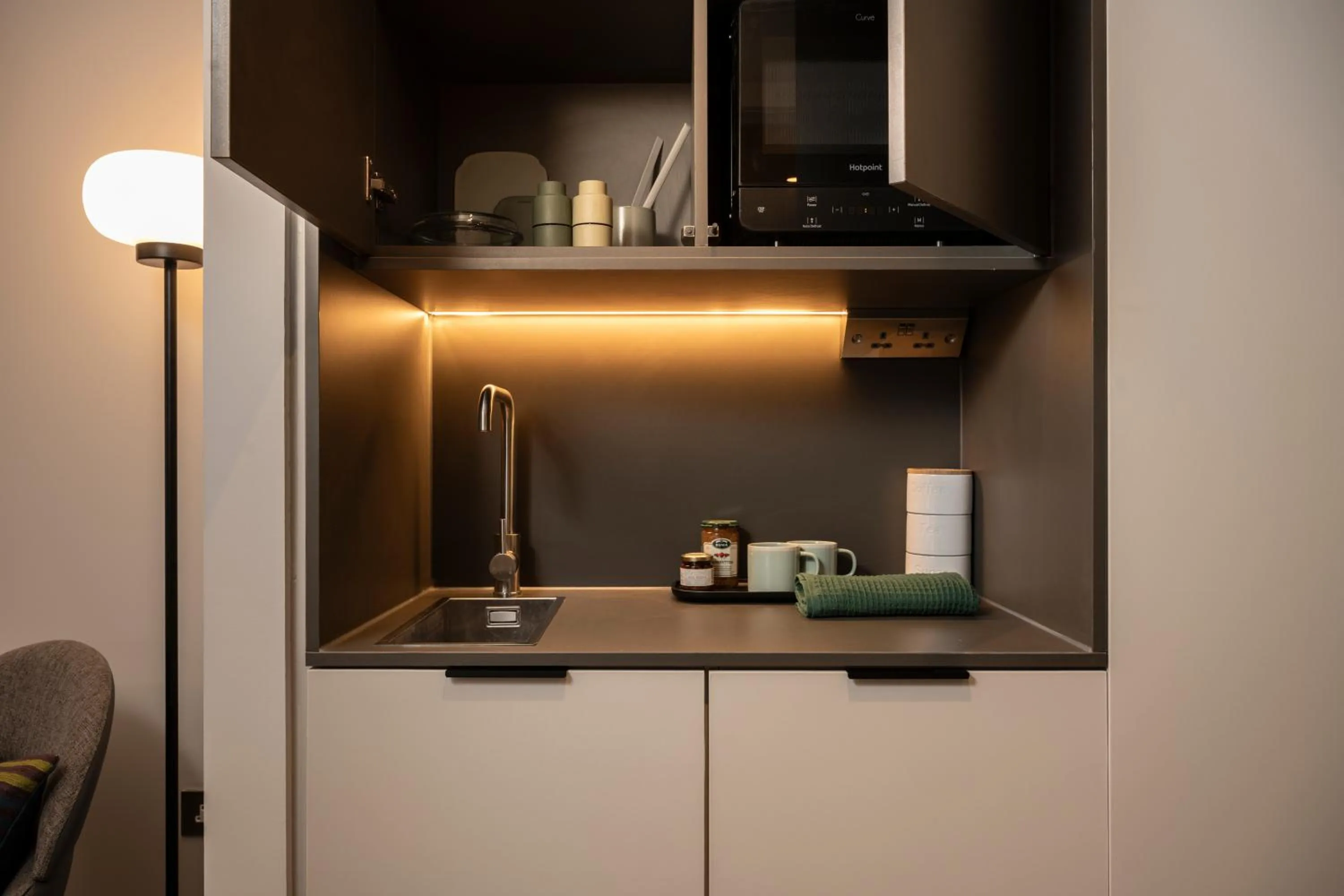 Kitchen or kitchenette in The Wellington Glasgow by Adina