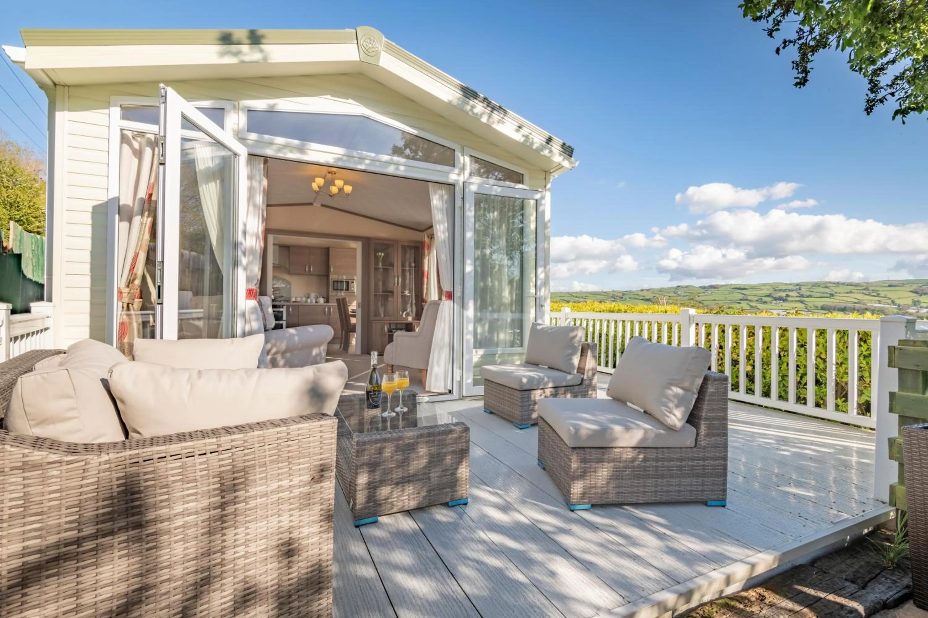 Seating area in Tan Rallt Holiday Park & Spa