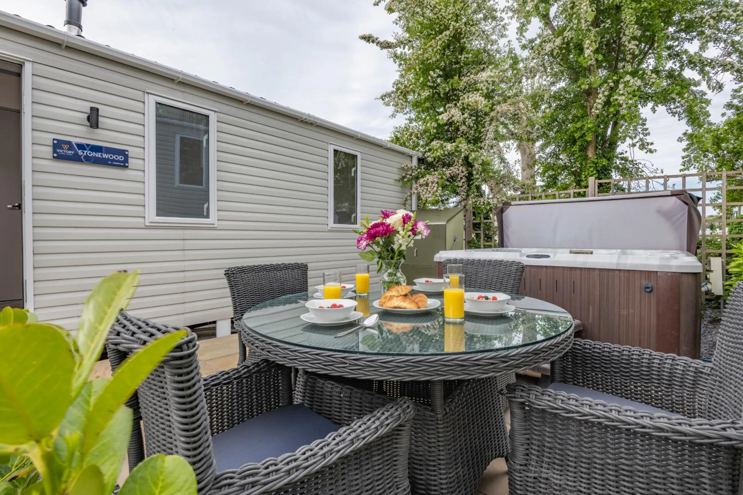 Patio in Tan Rallt Holiday Park & Spa