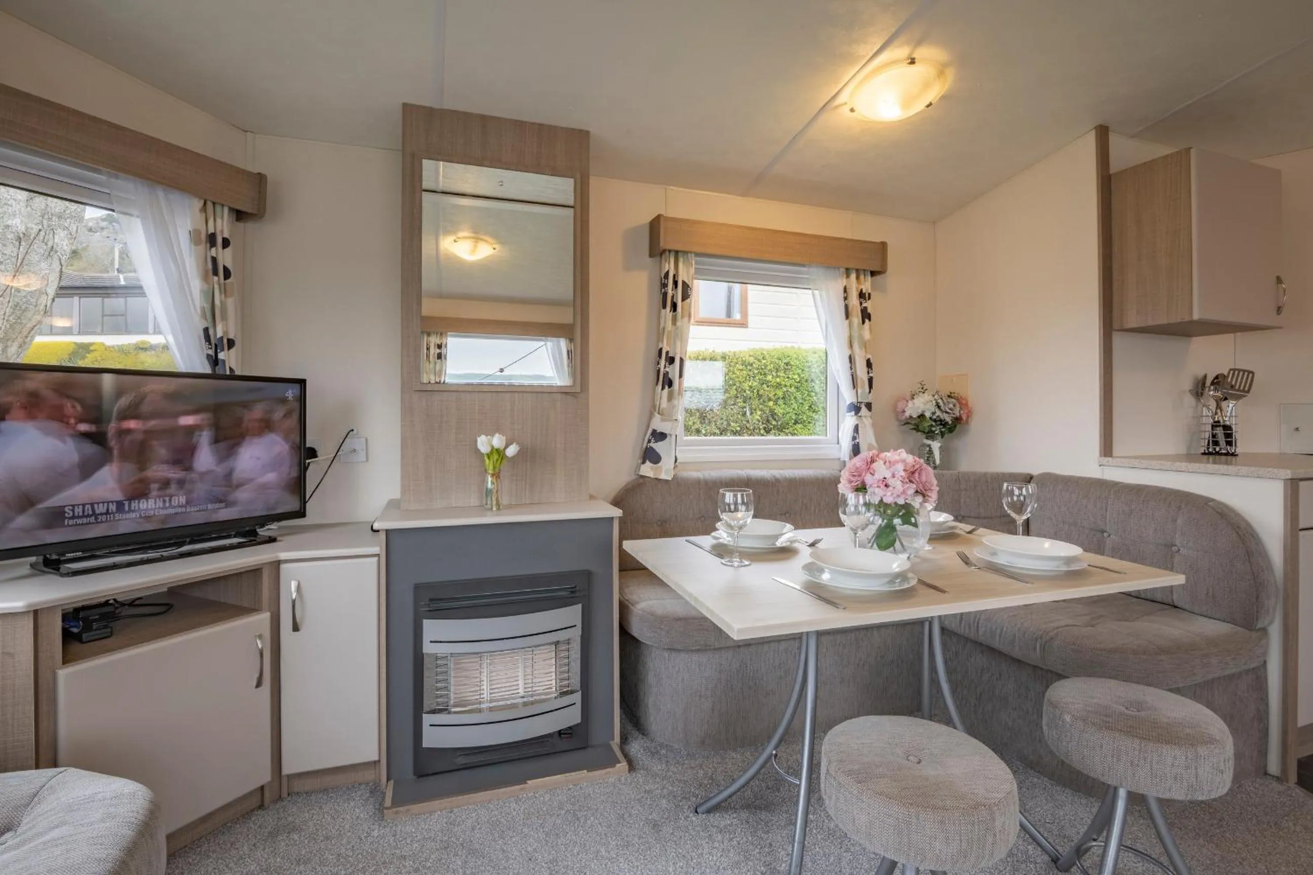 Dining area in Tan Rallt Holiday Park & Spa