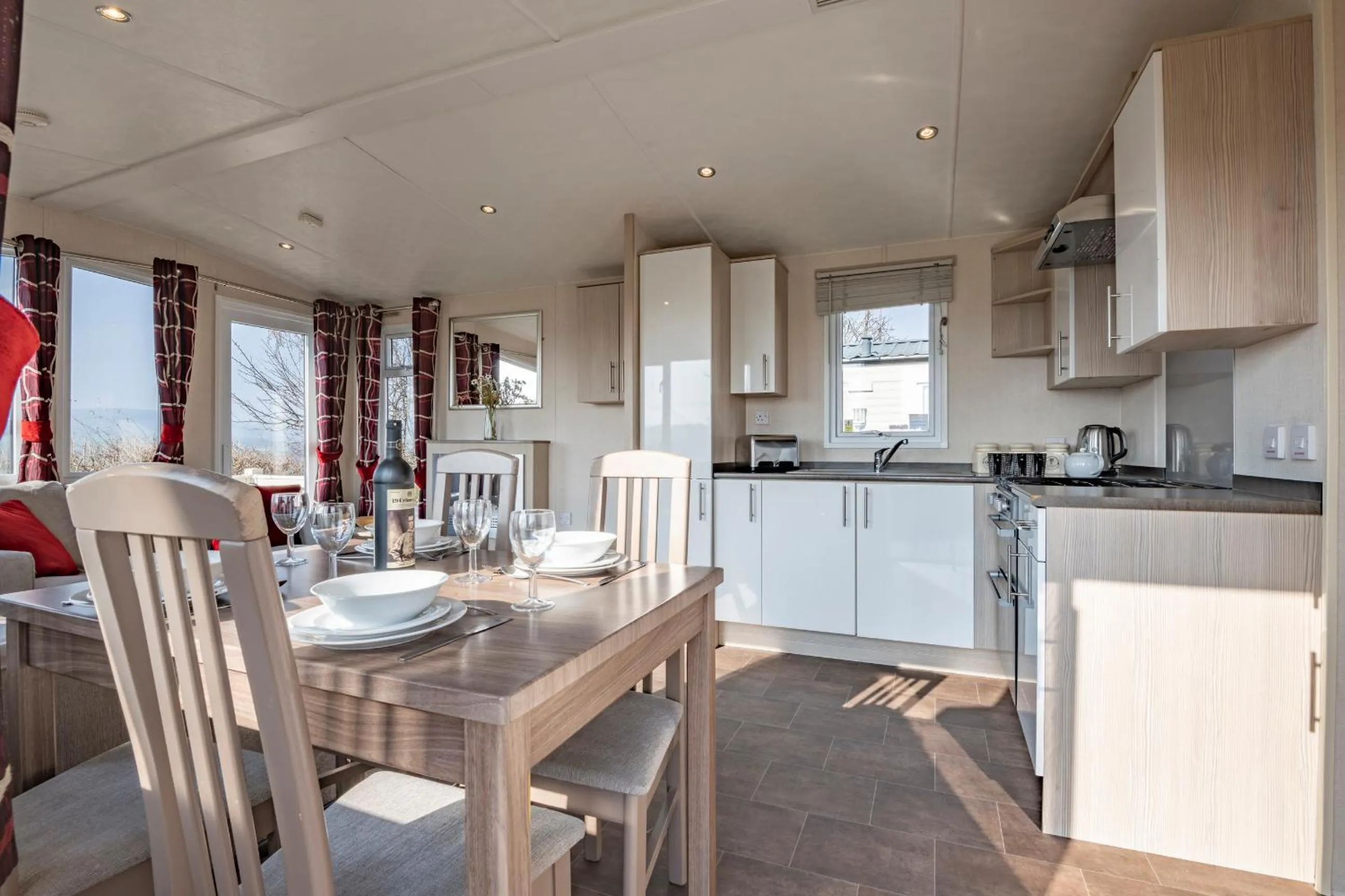 Dining area in Tan Rallt Holiday Park & Spa