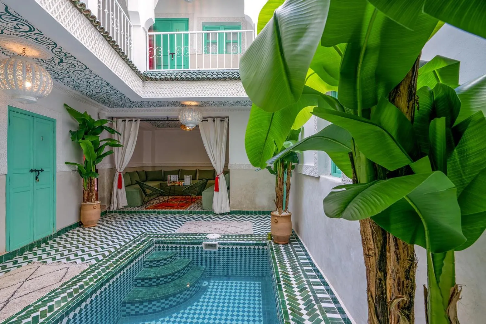 Pool view in Riad Jabador De Marrakech