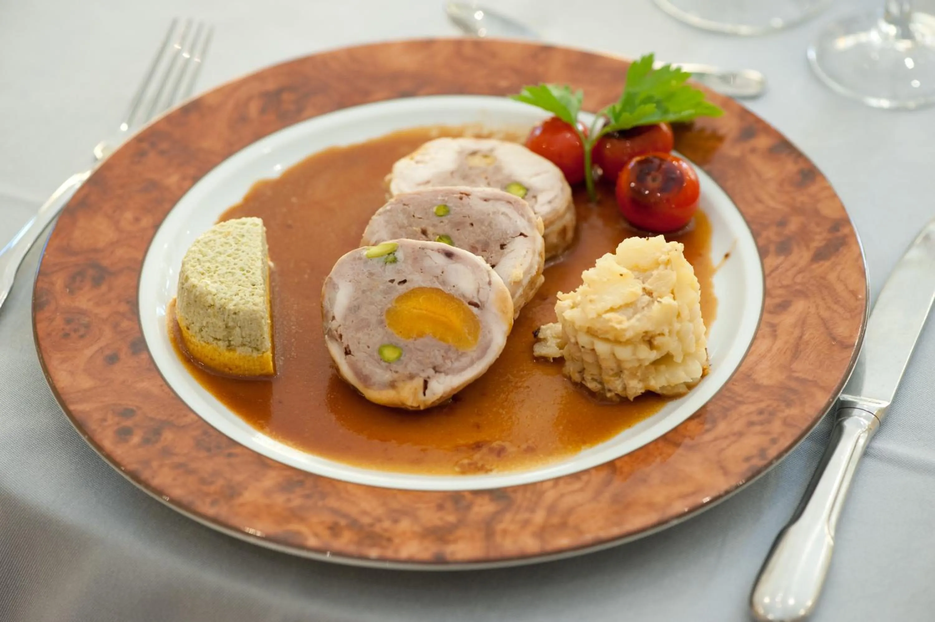 Food close-up in Logis SPA Hotel Restaurant De La Poste