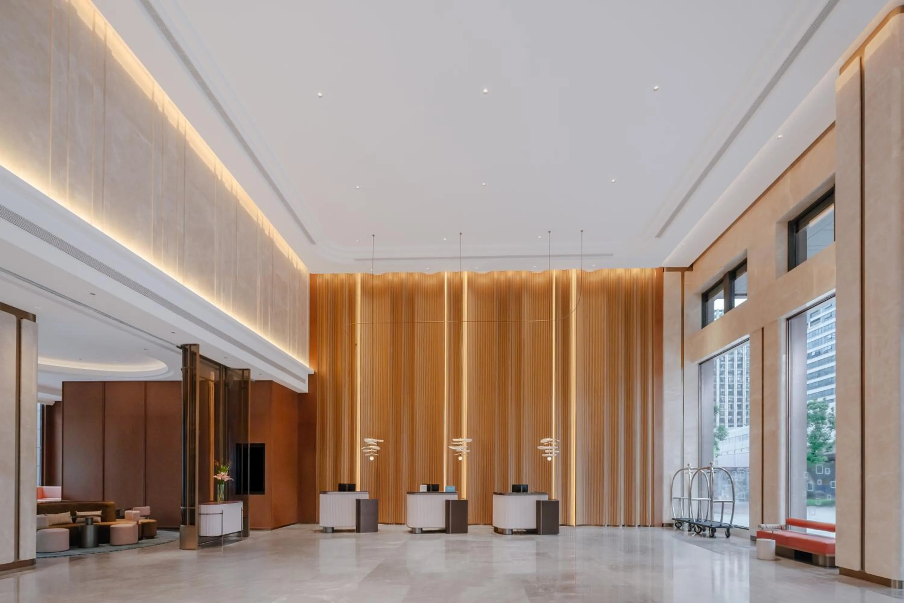 Lobby or reception in Hilton Garden Inn Chengdu East Railway Station