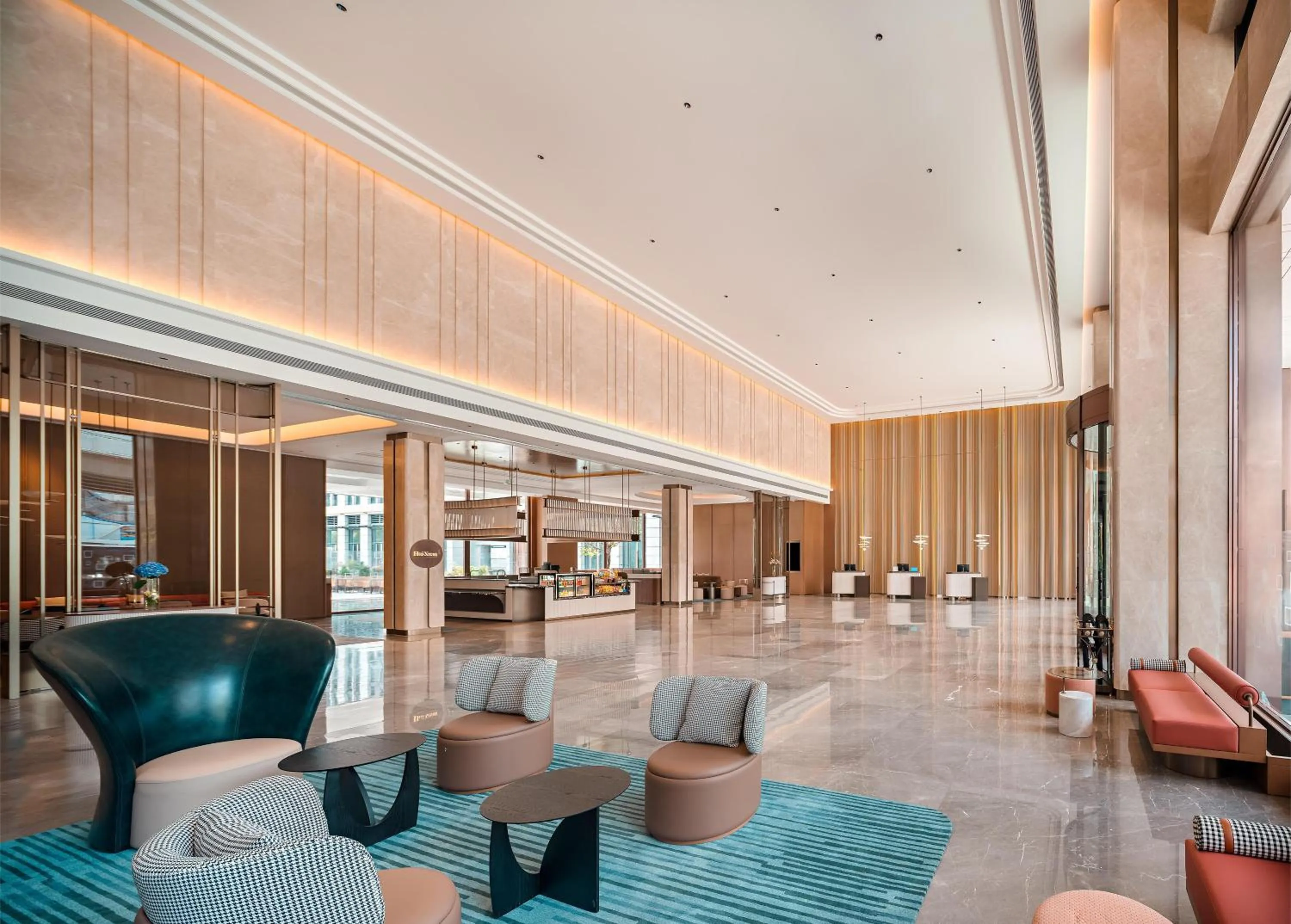 Lobby or reception in Hilton Garden Inn Chengdu East Railway Station