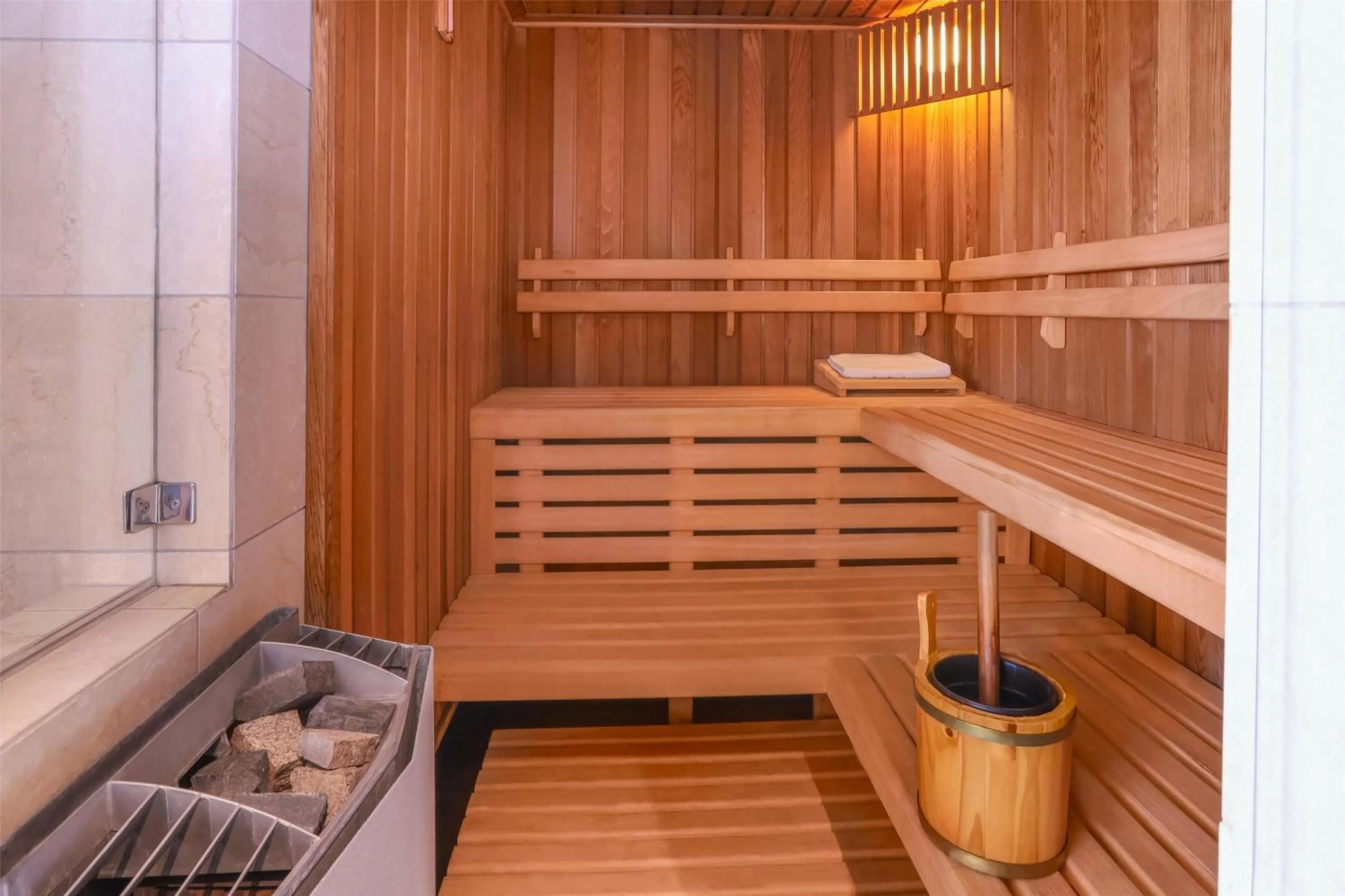 Sauna in Arabella Hotel, Golf and Spa