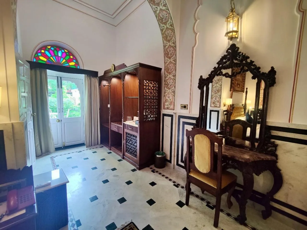 Seating area in Hotel Narain Niwas Palace