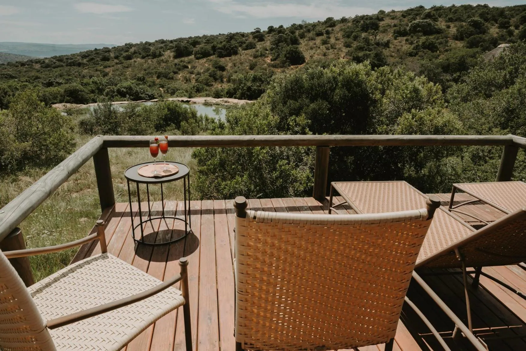 Patio in Bukela Game Lodge - Amakhala Game Reserve