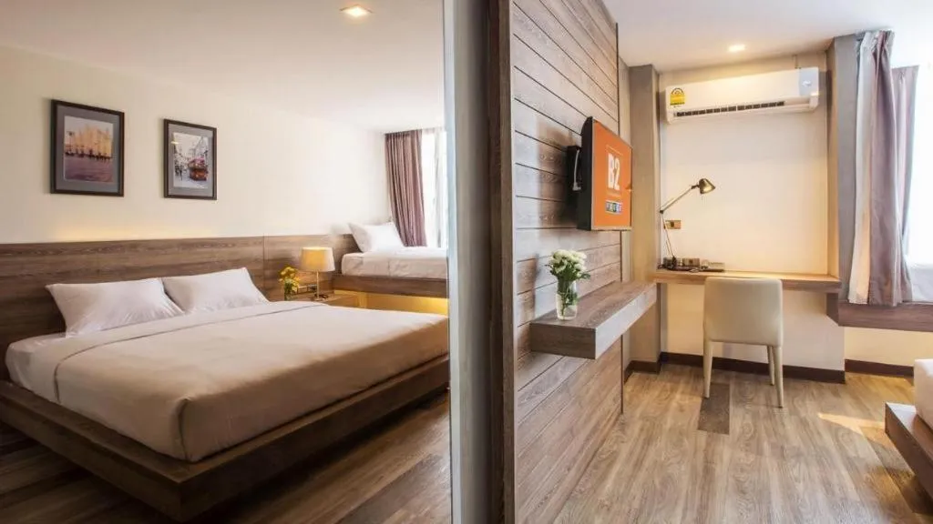 Bed in B2 Bangna Premier Hotel