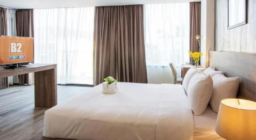 Bed in B2 Bangna Premier Hotel