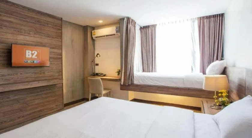 Bed in B2 Bangna Premier Hotel