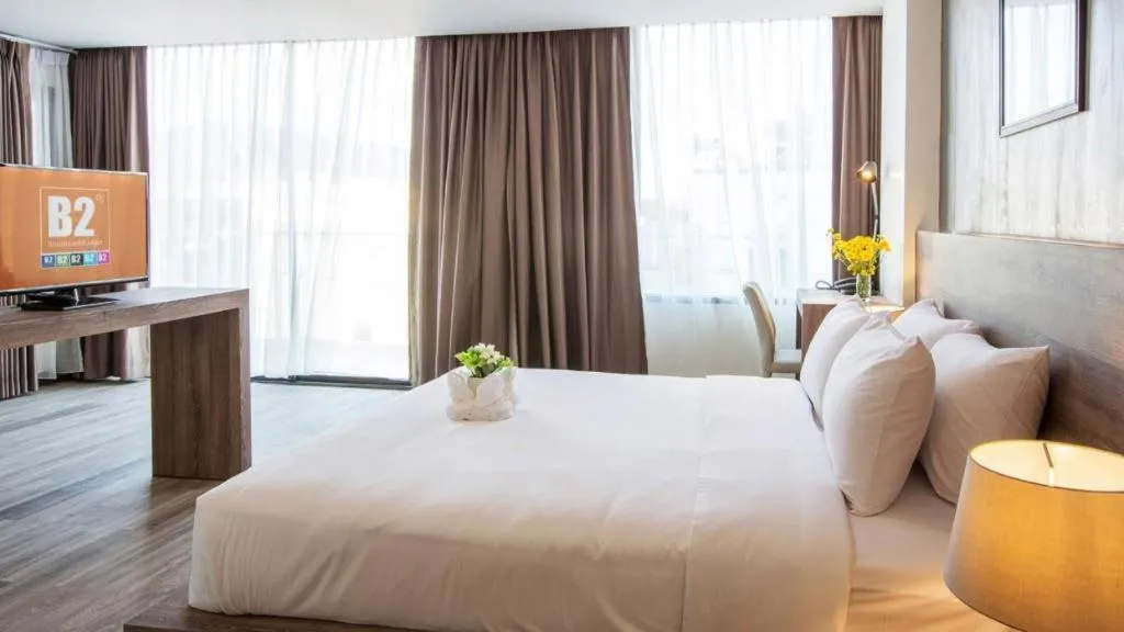 Bed in B2 Bangna Premier Hotel