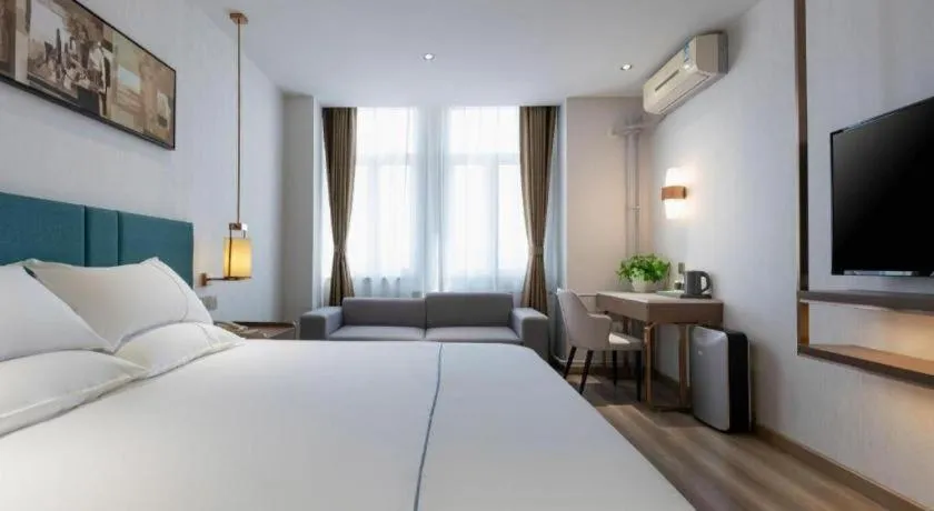 Bed in Jinjiang Inn Tianjin Konggang Branch