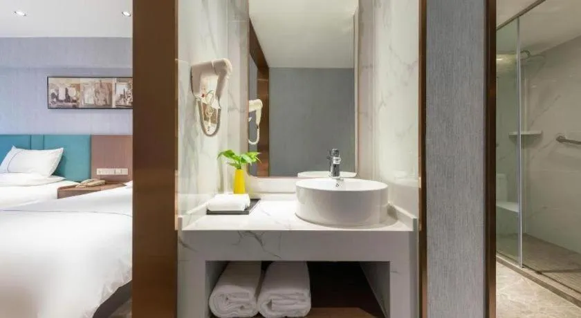 Bed in Jinjiang Inn Tianjin Konggang Branch