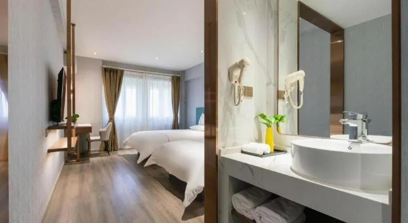 Bed in Jinjiang Inn Tianjin Konggang Branch