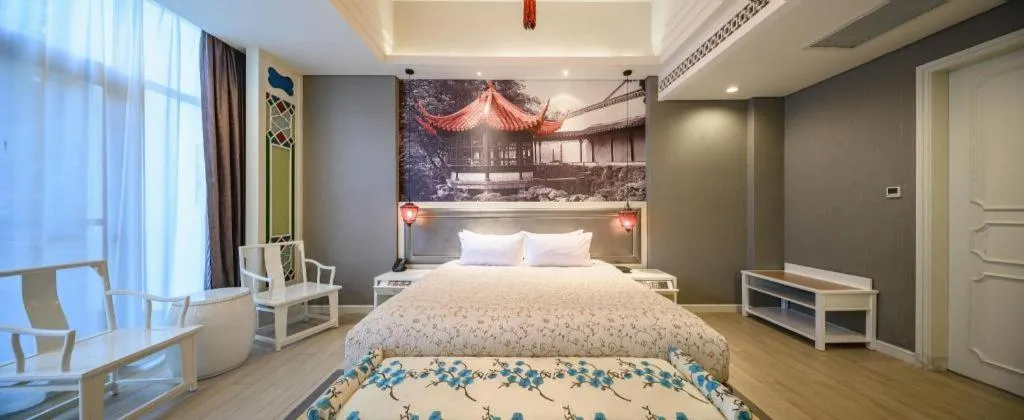 Bed in Xi'an International Innovation Talent Exchange Center Hotel