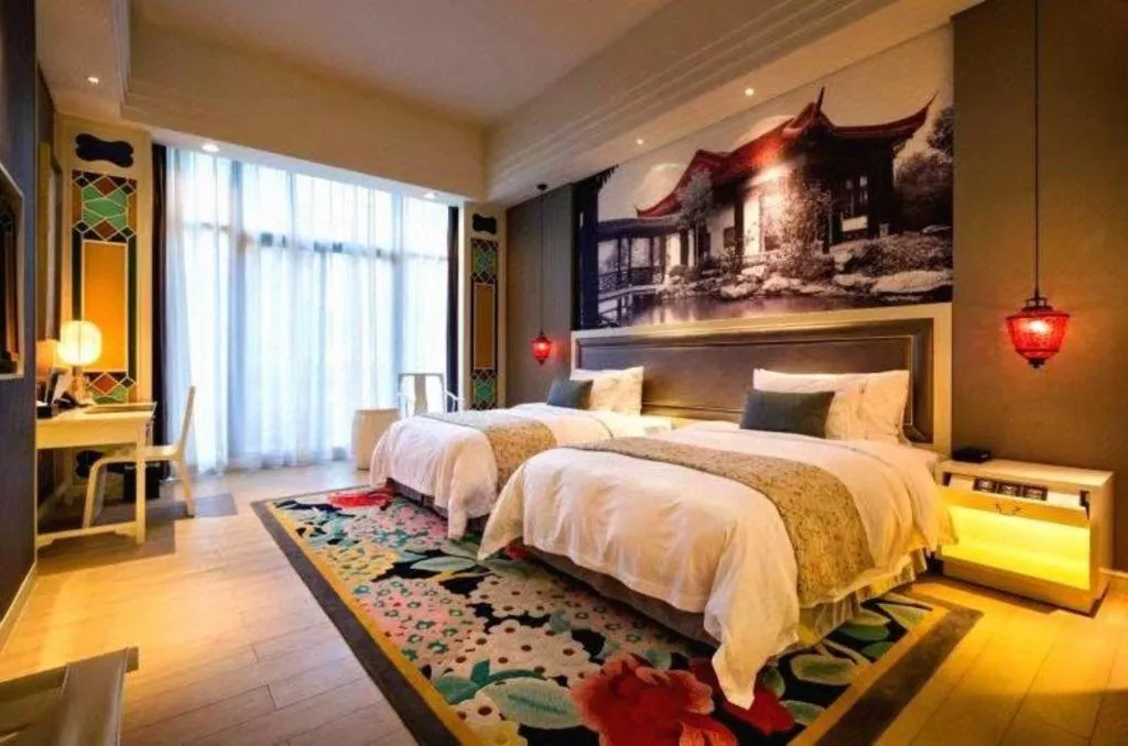 Bed in Xi'an International Innovation Talent Exchange Center Hotel