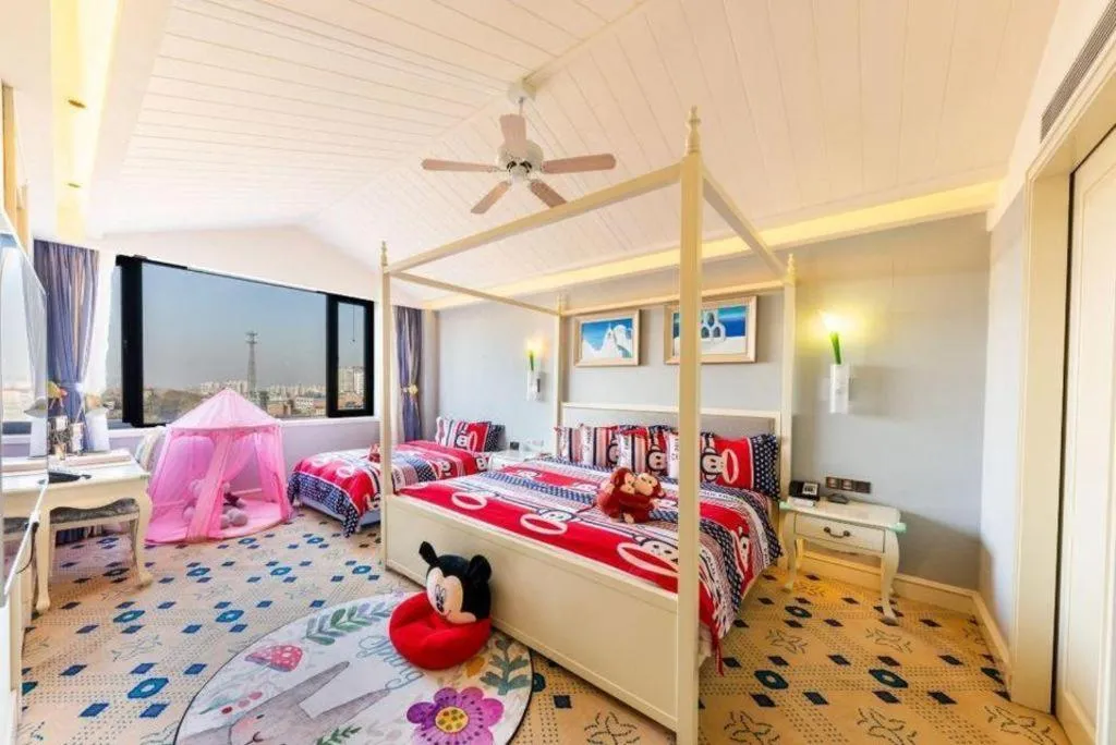 Bed in Xi'an International Innovation Talent Exchange Center Hotel