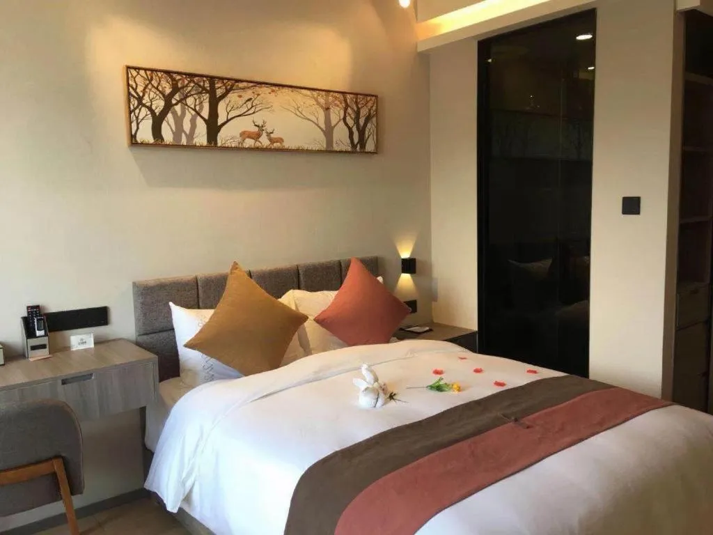 Bed in Xi'an International Innovation Talent Exchange Center Hotel