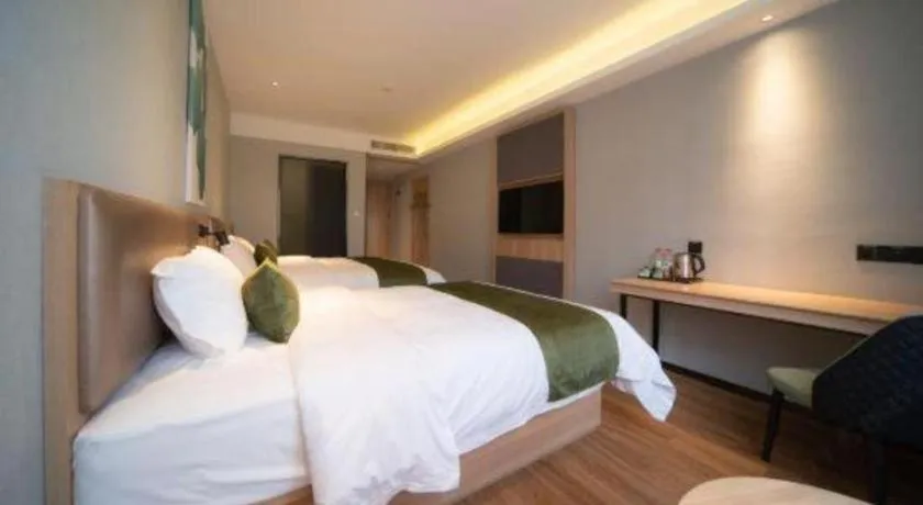 Bed in GreenTree Inn Express Hefei Yaohai Wanda Minghuang Road