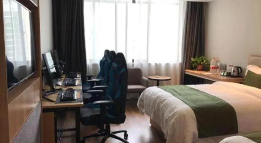 Bed in GreenTree Inn Express Hefei Yaohai Wanda Minghuang Road