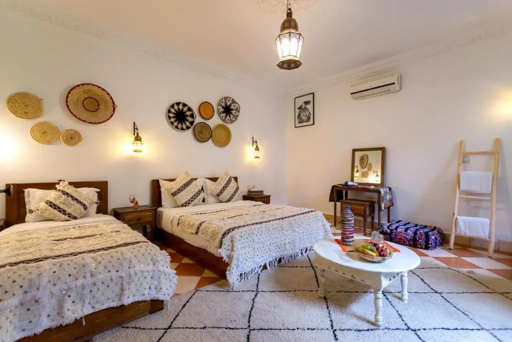 Bed in Riad Rose Meryam