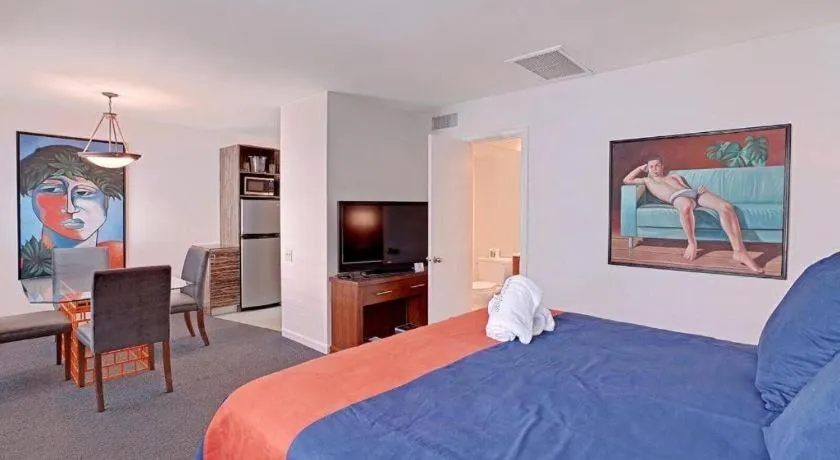 Bed in INNdulge Iconic Gay Men's Resort