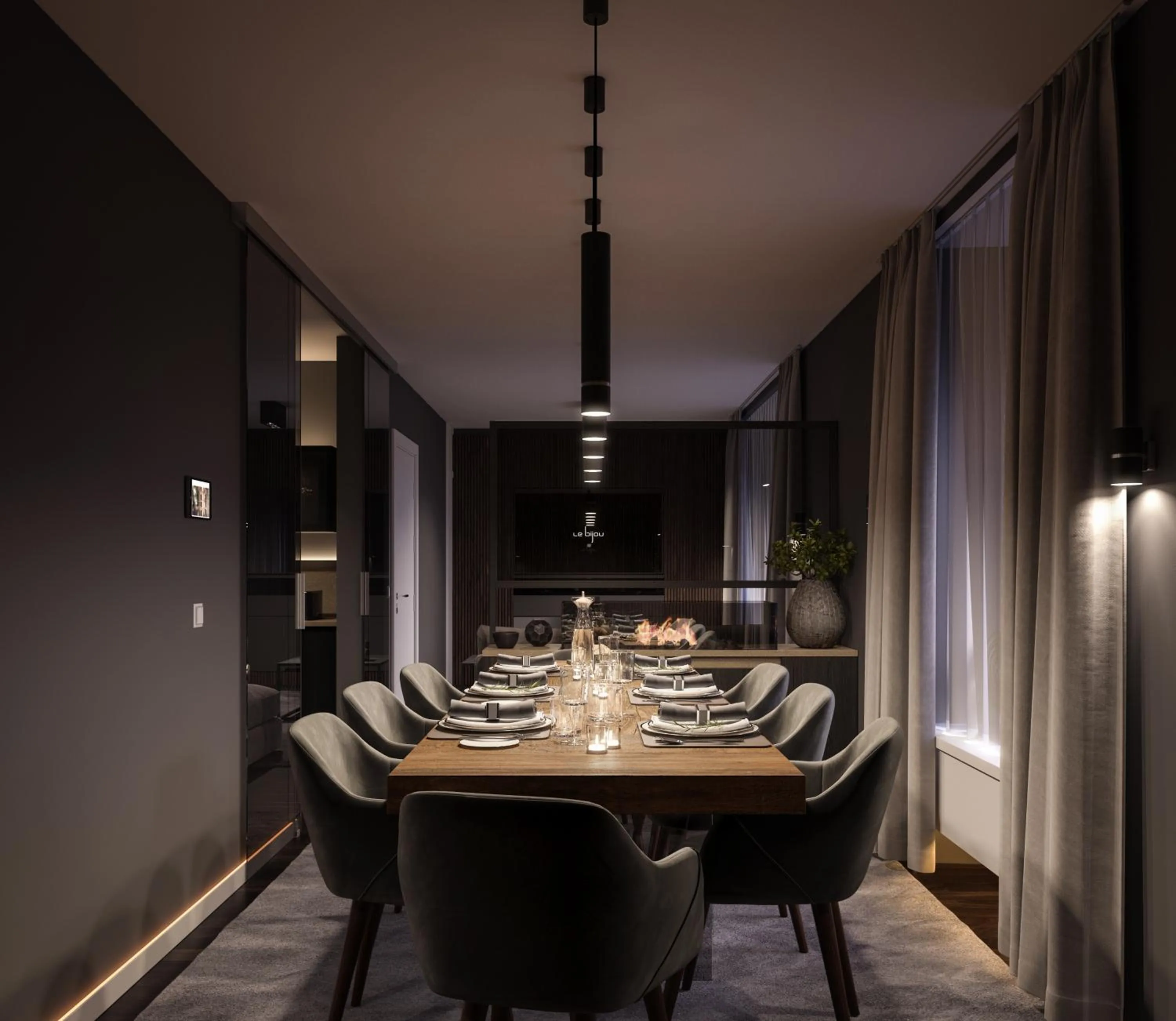 Dining area in Le Bijou Lintheschergasse / Zurich HB