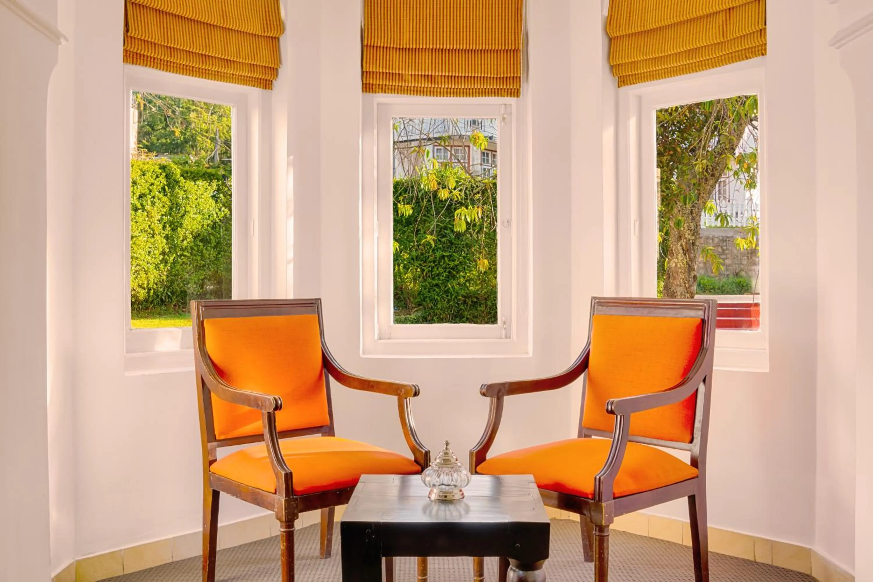 Seating area in Xavier's Cottage