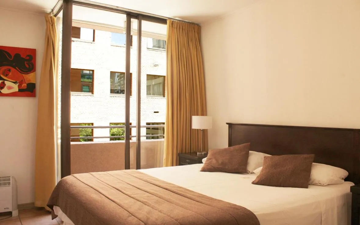 Balcony/Terrace, Bed in Apartamentos Costanera Centre