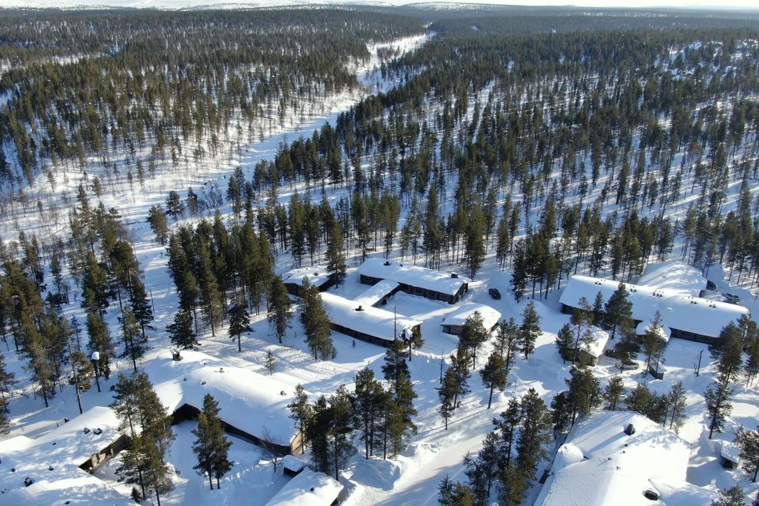 Natural landscape in Kuukkeli Log Houses Porakka Inn
