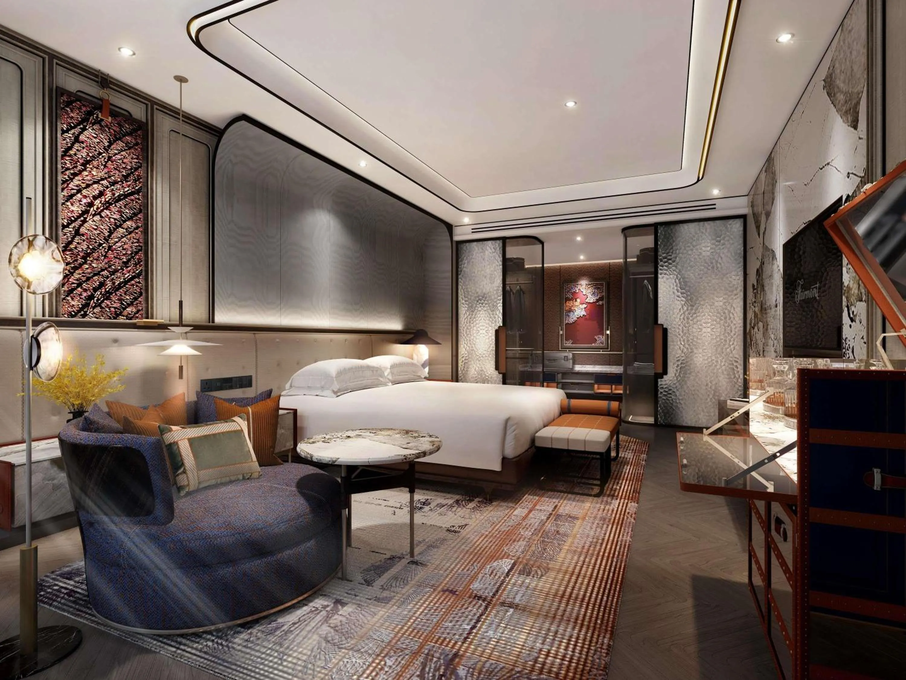 Bedroom, Bed in Fairmont Hanoi