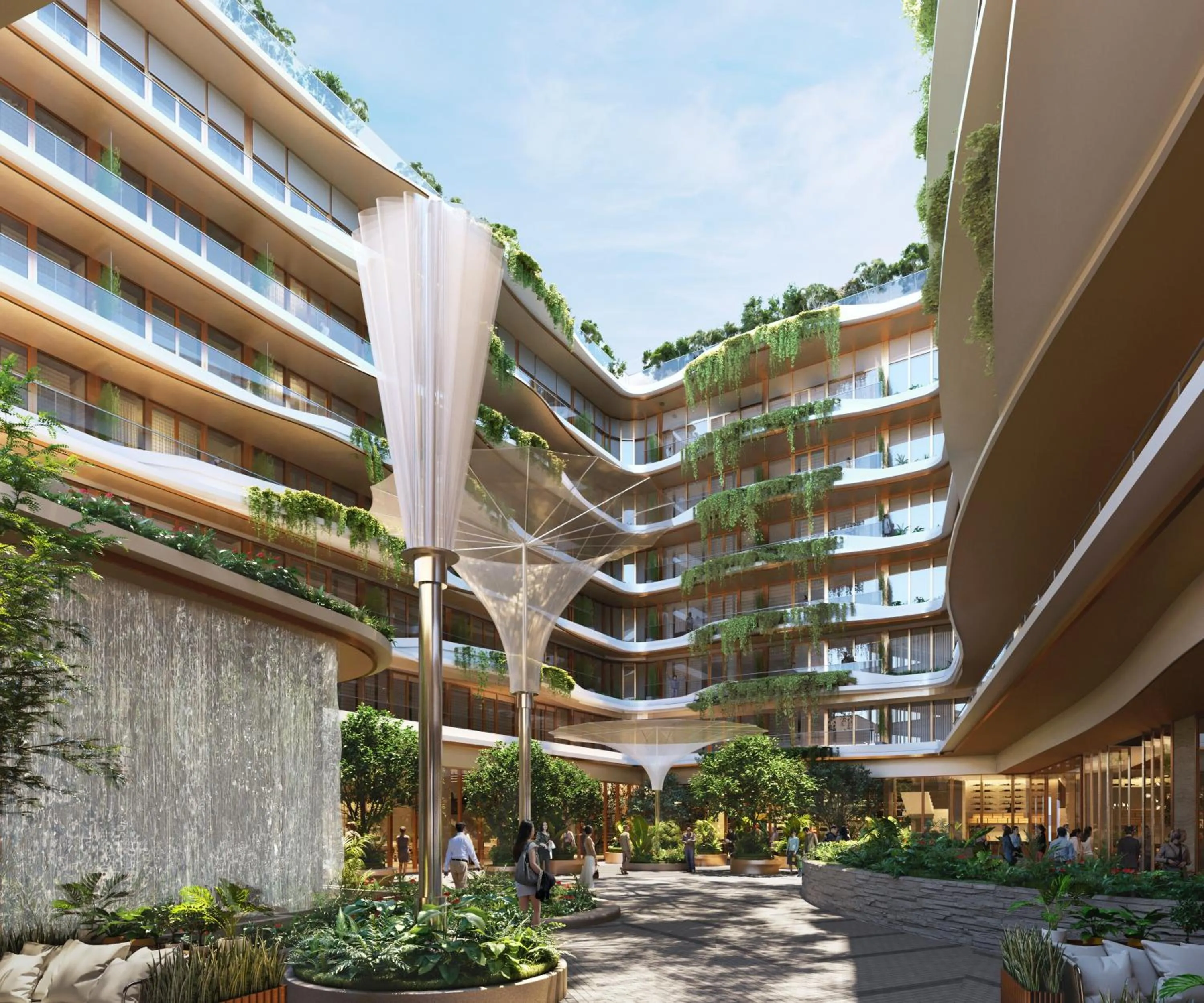Inner courtyard view in Fairmont Hanoi