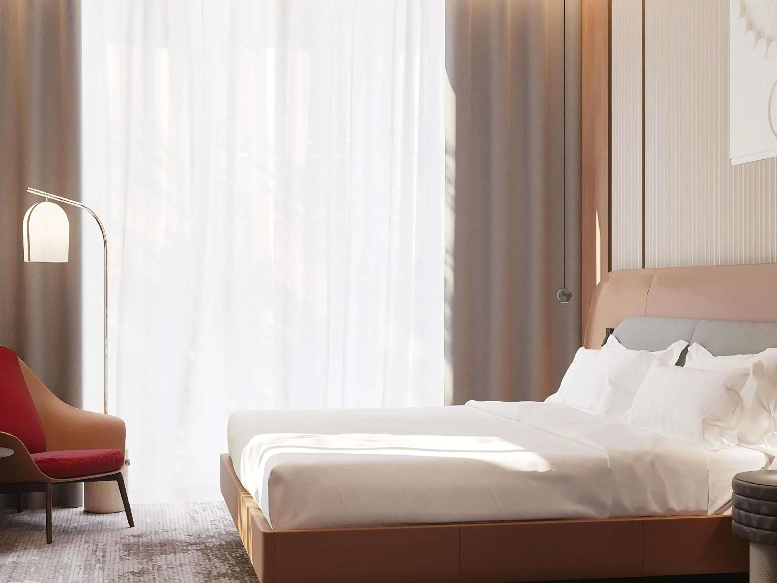 Property building, Bed in Mövenpick Yerevan