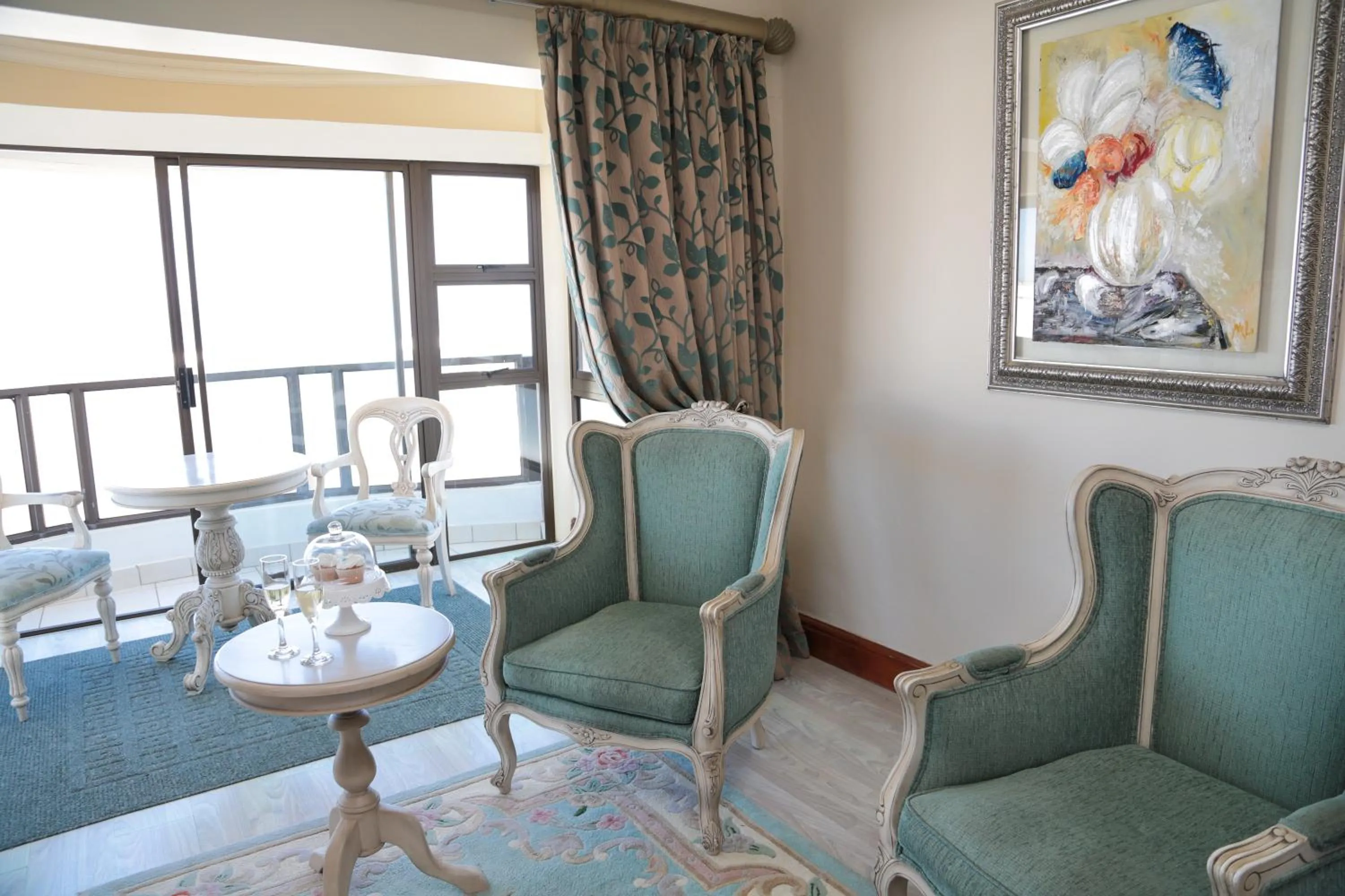 Seating area in Misty Waves Boutique Hotel