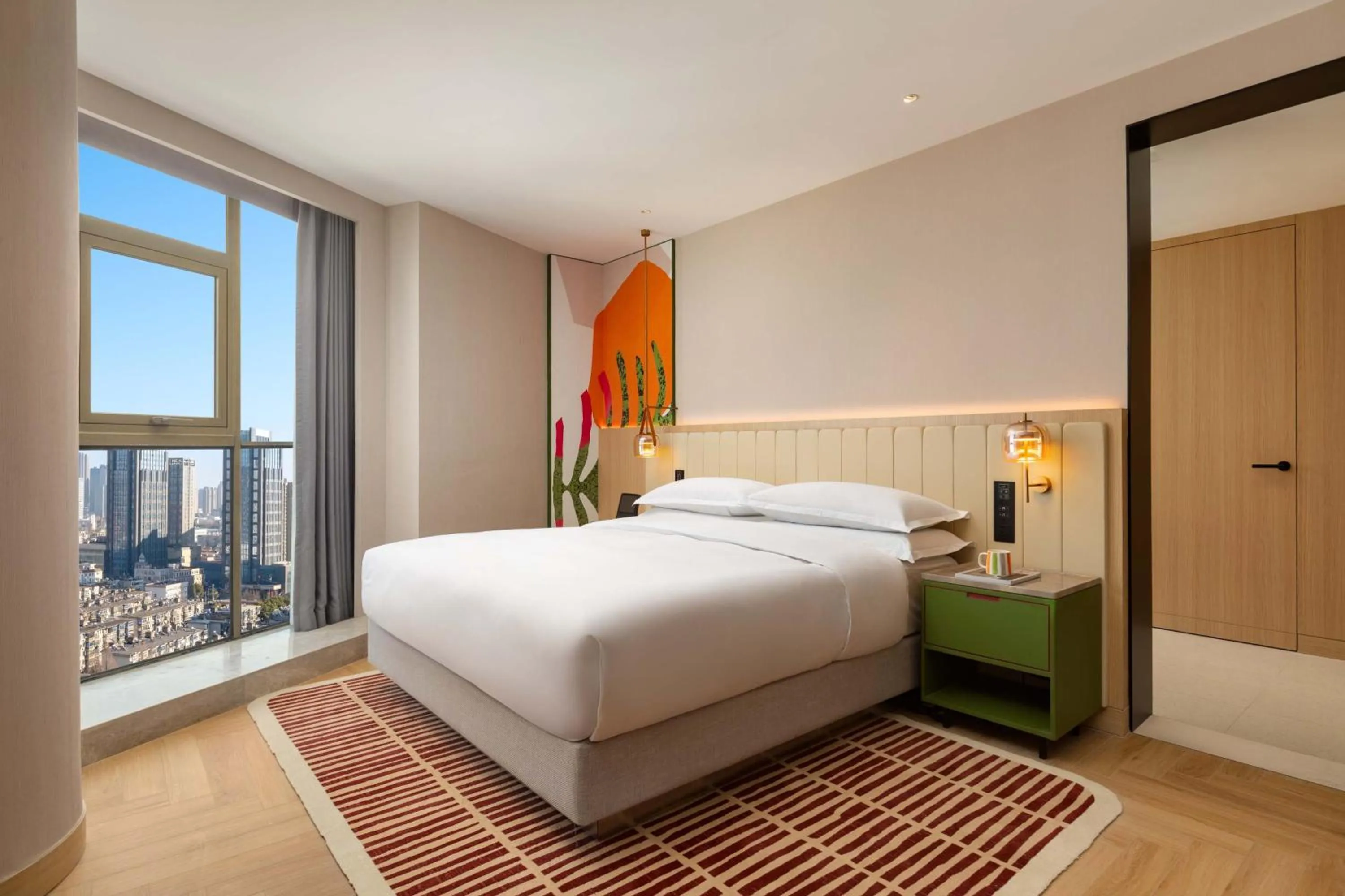 Bedroom, Bed in Atwell Suites Hefei City Center by IHG