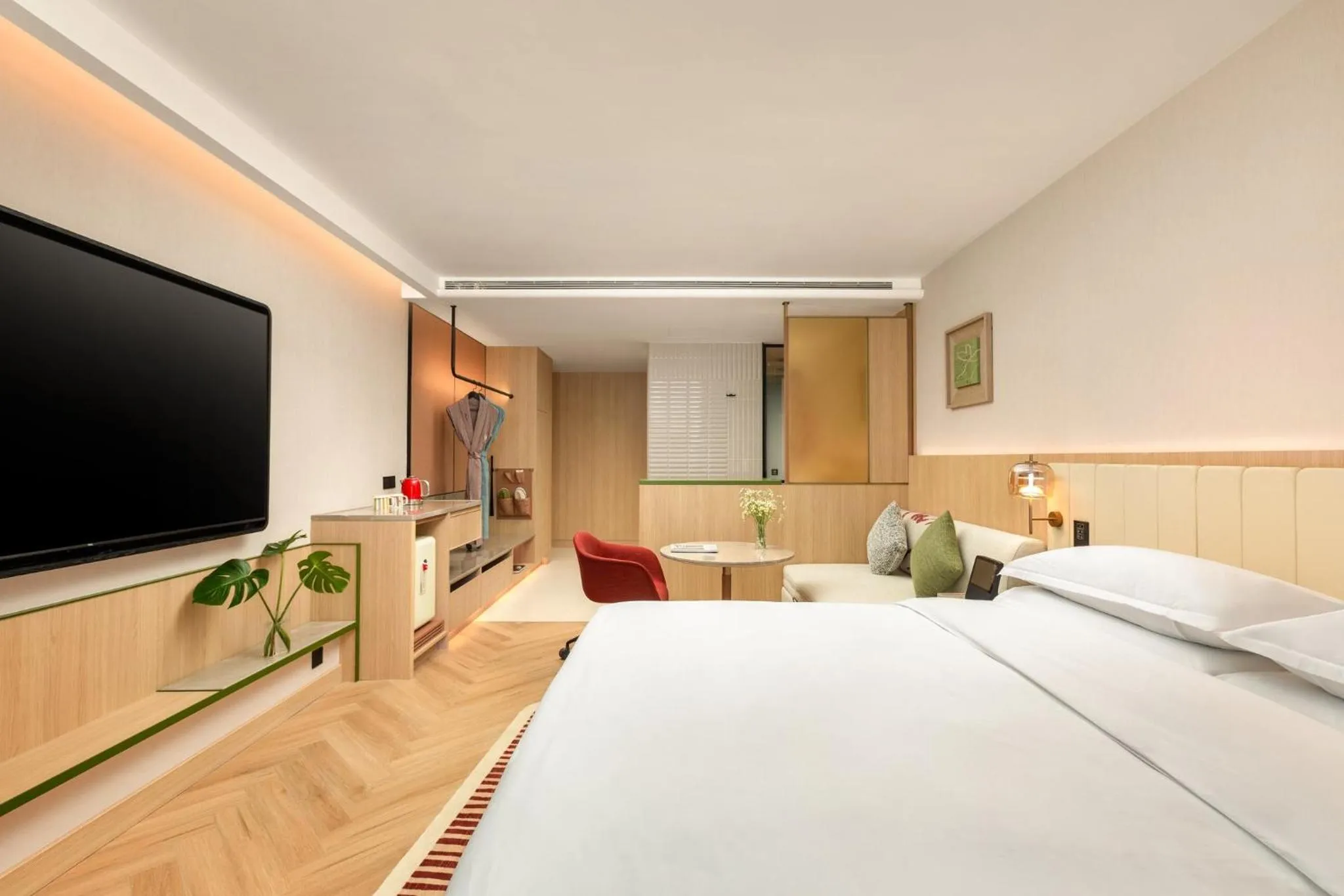 Photo of the whole room, Bed in Atwell Suites Hefei City Center by IHG