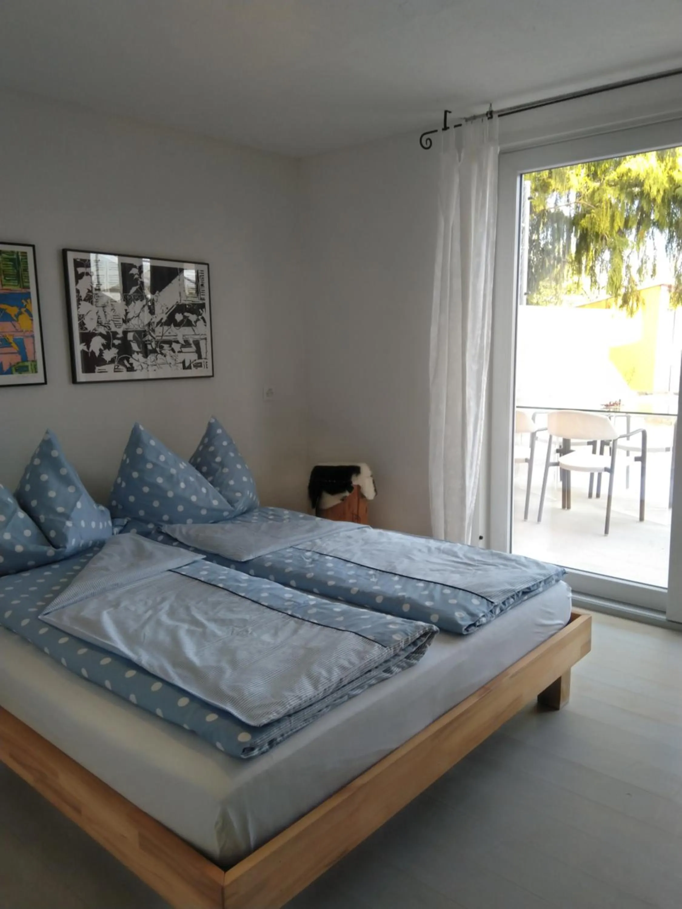 Patio, Bed in Swiss Borzoi House