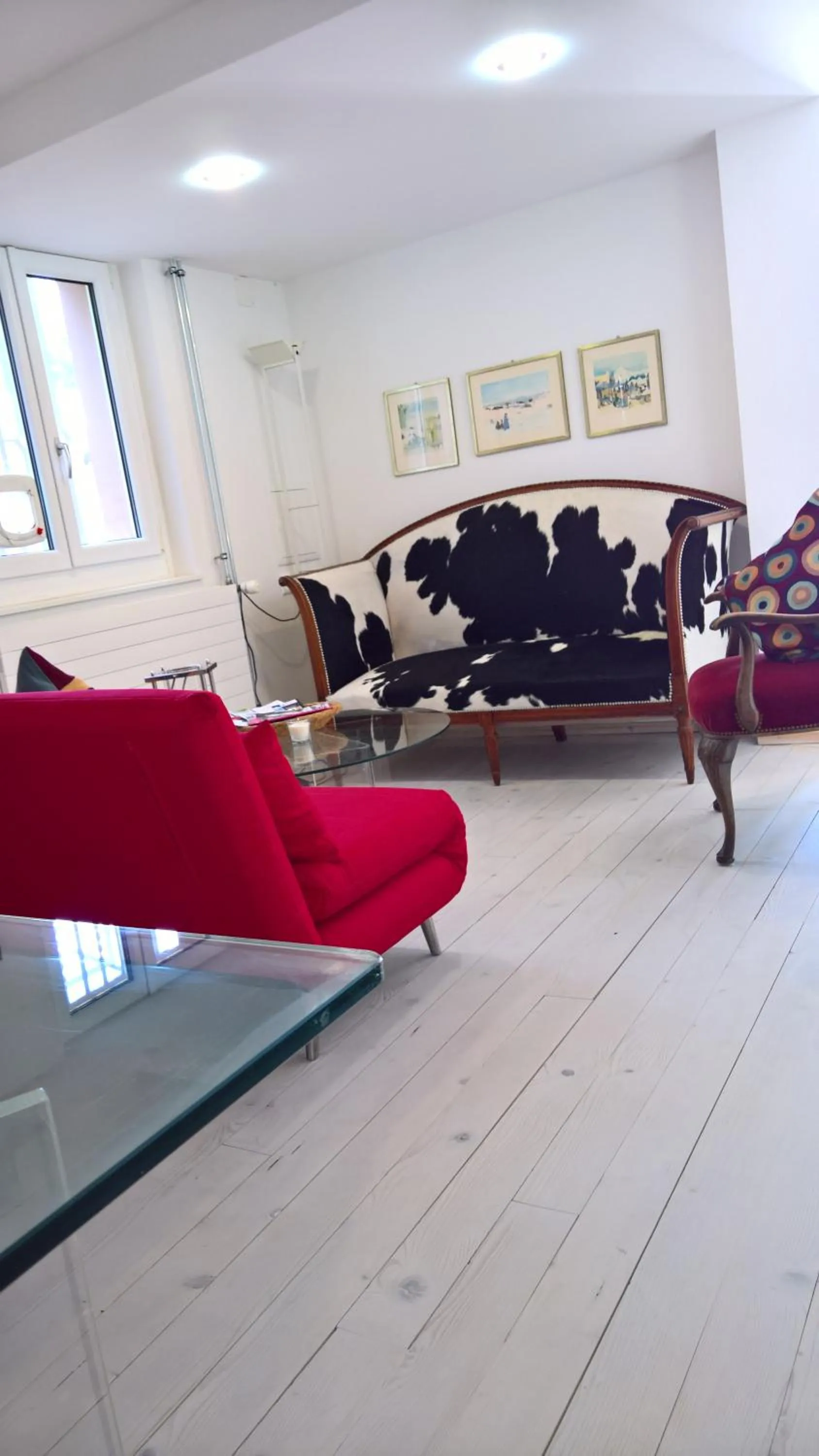 Living room in Swiss Borzoi House