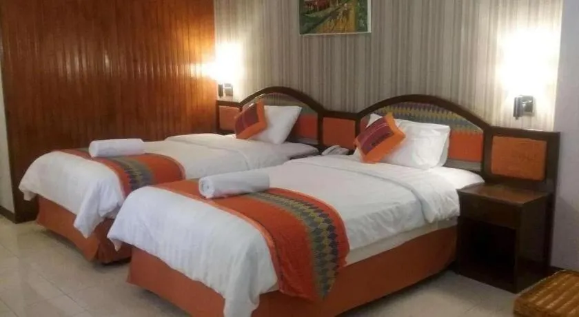 Bed in Parapat View Hotel