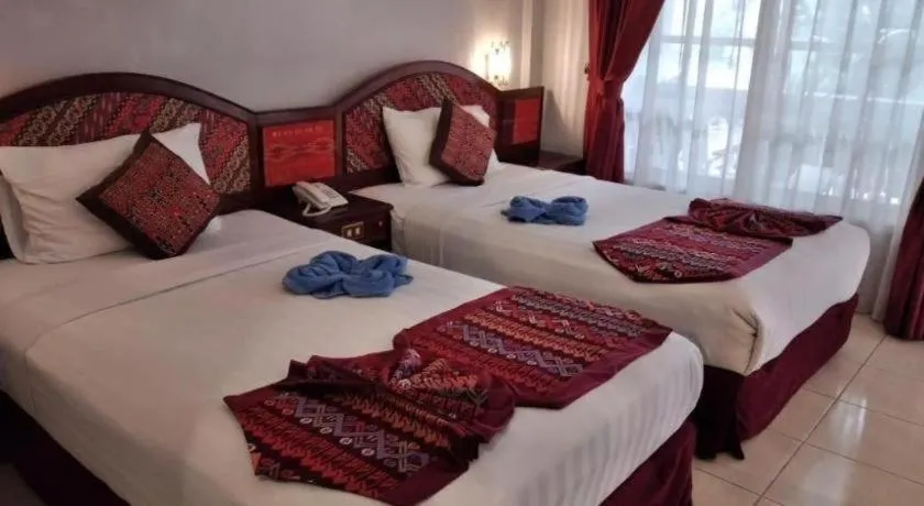 Bed in Parapat View Hotel