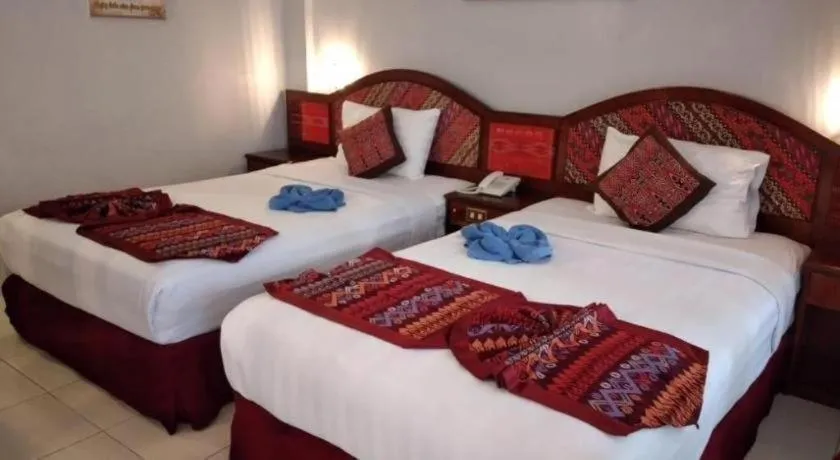 Bed in Parapat View Hotel