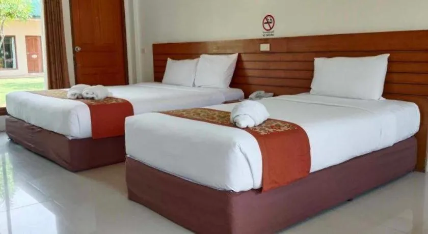 Bed in Haad Kaew Resort Songkhla