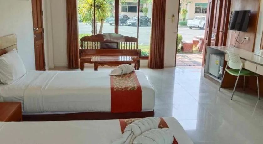 Bed in Haad Kaew Resort Songkhla