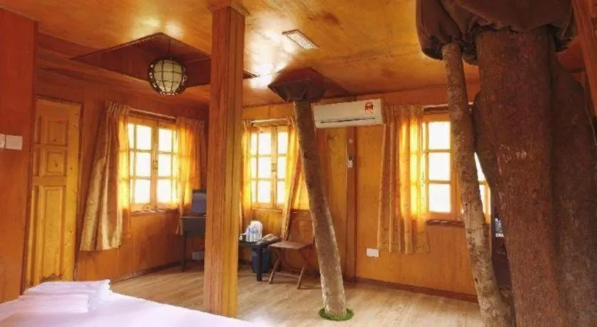 Bed in Borneo Tree House